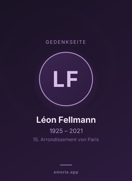 Gedenkportrait von Léon Fellmann