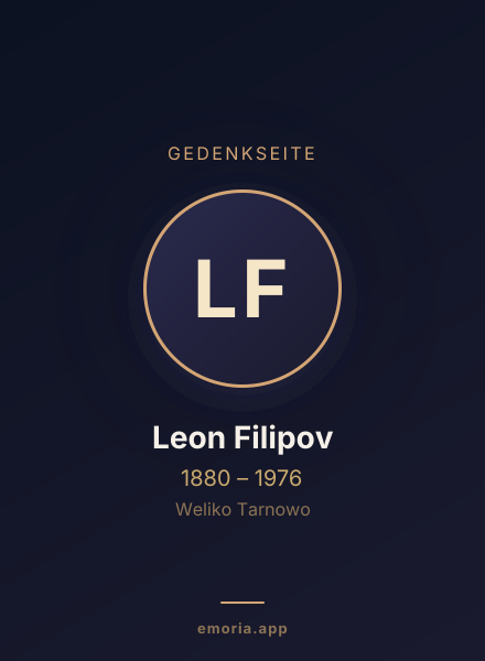 Gedenkportrait von Leon Filipov
