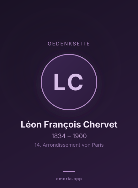 Gedenkportrait von Léon François Chervet
