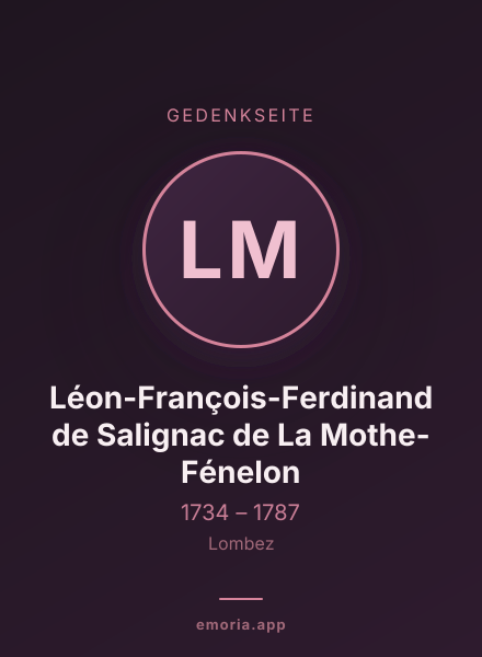 Gedenkportrait von Léon-François-Ferdinand de Salignac de La Mothe-Fénelon
