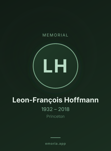 Memorial portrait of Leon-François Hoffmann
