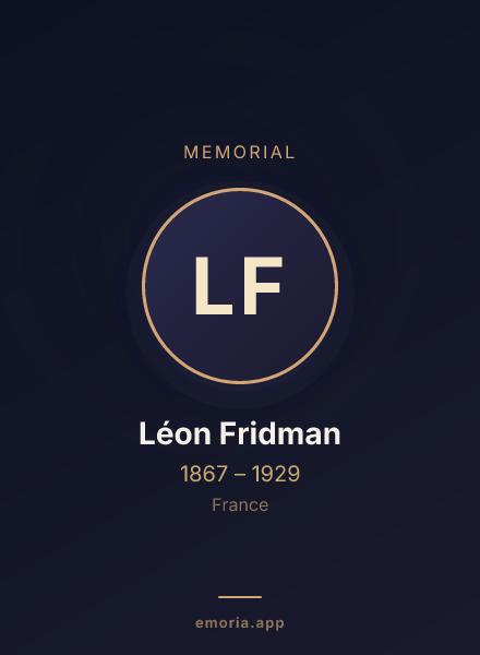 Memorial portrait of Léon Fridman