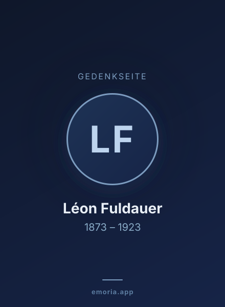 Gedenkportrait von Léon Fuldauer