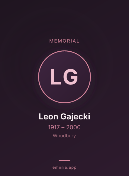 Memorial portrait of Leon Gajecki