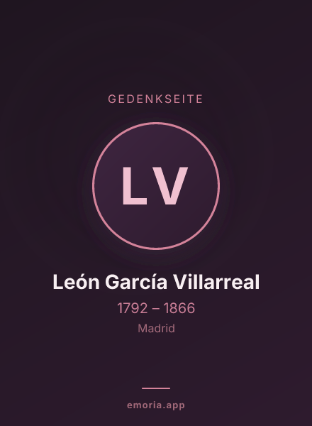 Gedenkportrait von León García Villarreal