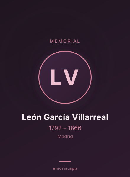 Memorial portrait of León García Villarreal