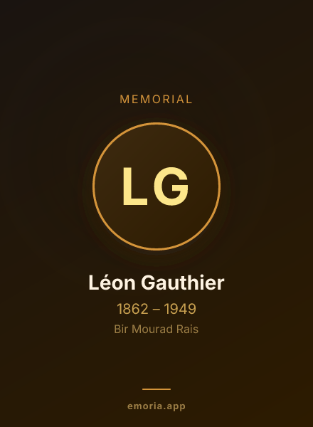 Memorial portrait of Léon Gauthier