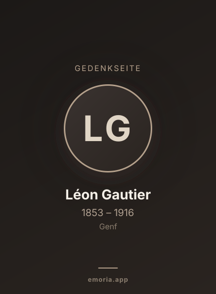 Gedenkportrait von Léon Gautier