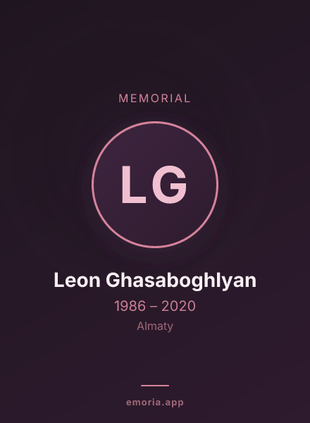 Memorial portrait of Leon Ghasaboghlyan