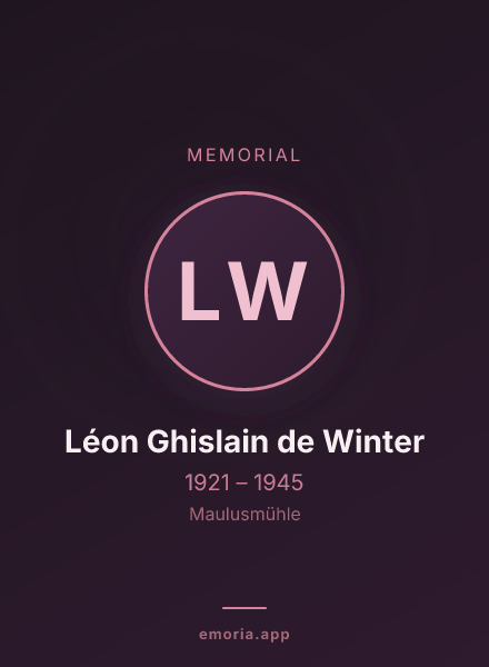 Memorial portrait of Léon Ghislain de Winter