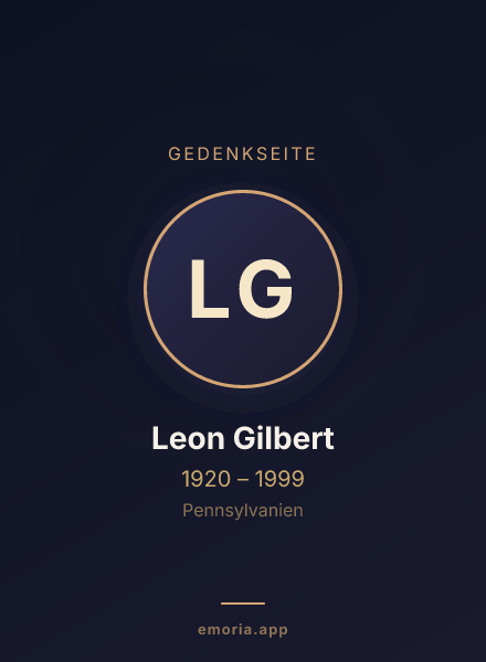 Gedenkportrait von Leon Gilbert