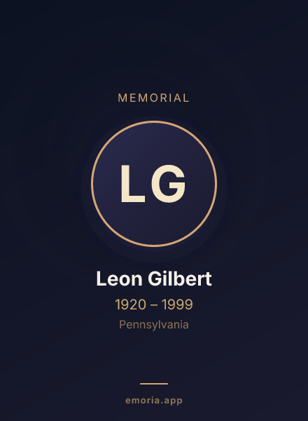 Memorial portrait of Leon Gilbert