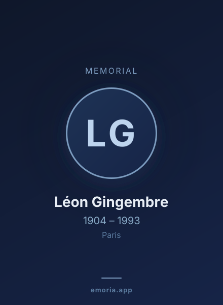 Memorial portrait of Léon Gingembre