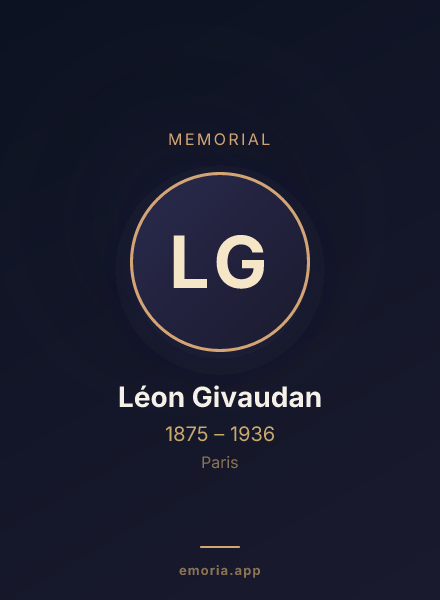 Memorial portrait of Léon Givaudan
