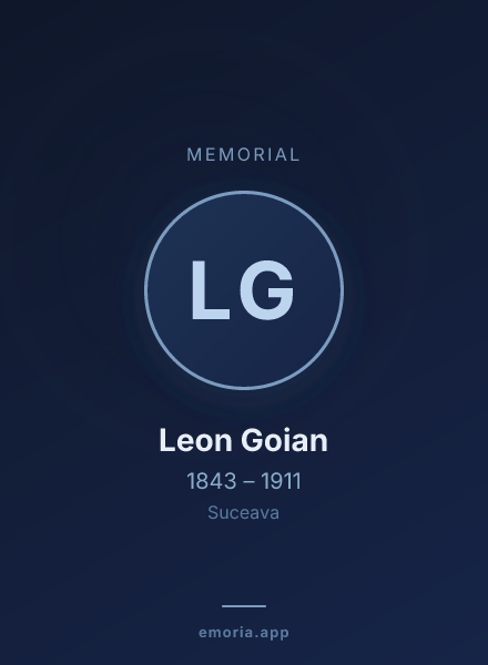 Memorial portrait of Leon Goian