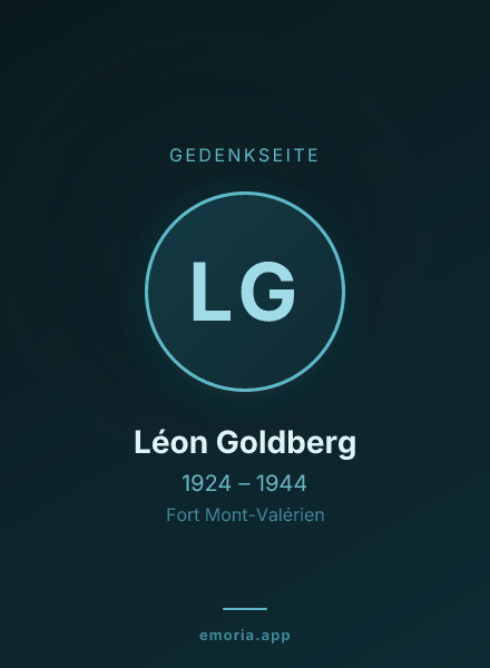 Gedenkportrait von Léon Goldberg