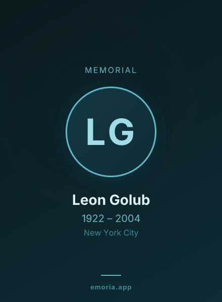 Memorial portrait of Leon Golub