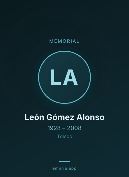 Memorial portrait of León Gómez Alonso