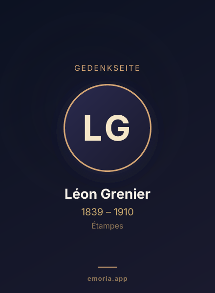 Gedenkportrait von Léon Grenier