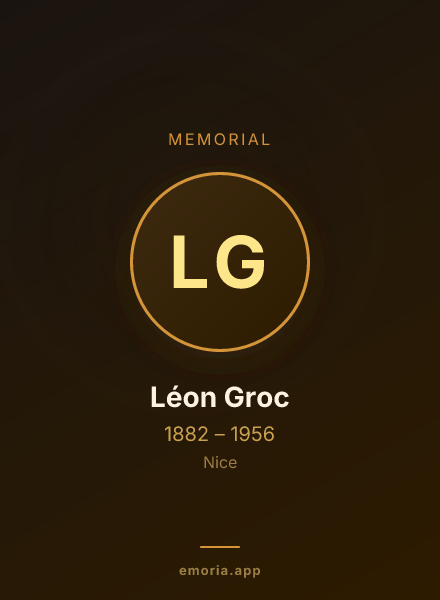 Memorial portrait of Léon Groc