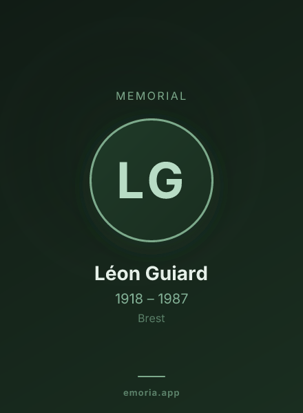 Memorial portrait of Léon Guiard