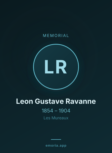 Memorial portrait of Leon Gustave Ravanne