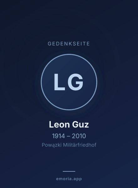 Gedenkportrait von Leon Guz