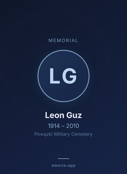 Memorial portrait of Leon Guz