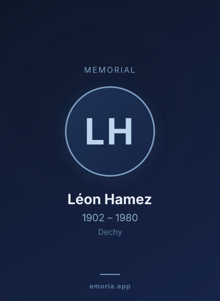 Memorial portrait of Léon Hamez