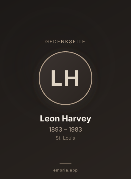 Gedenkportrait von Leon Harvey