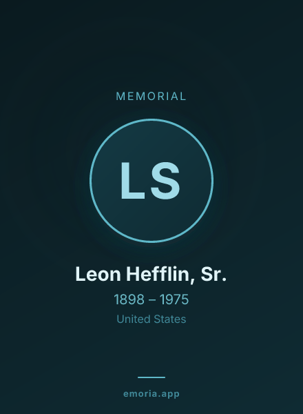 Memorial portrait of Leon Hefflin, Sr.