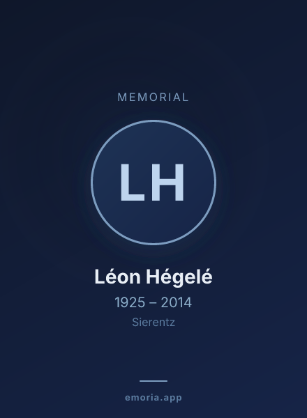 Memorial portrait of Léon Hégelé