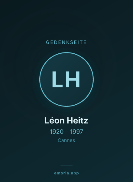 Gedenkportrait von Léon Heitz