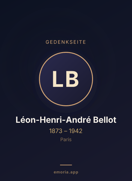 Gedenkportrait von Léon-Henri-André Bellot