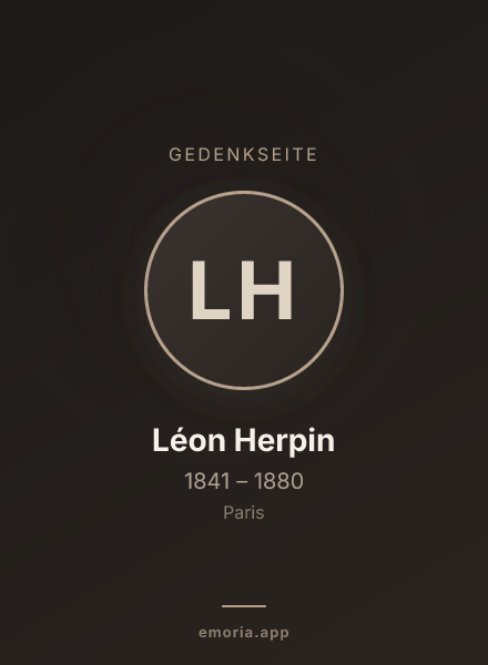 Gedenkportrait von Léon Herpin
