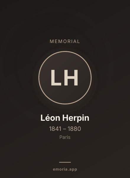 Memorial portrait of Léon Herpin
