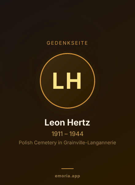 Gedenkportrait von Leon Hertz