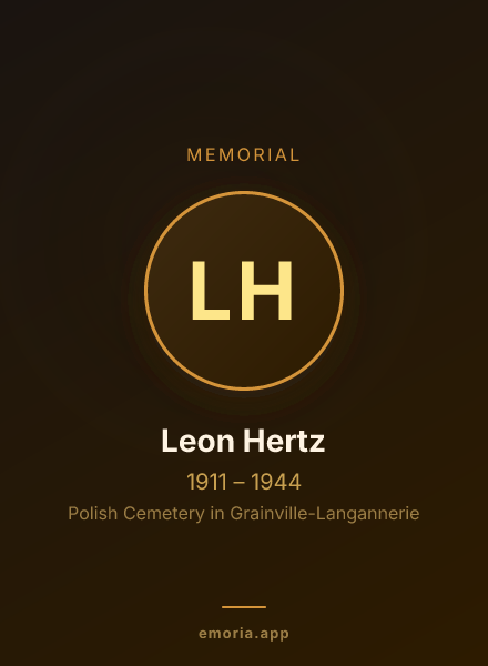 Memorial portrait of Leon Hertz