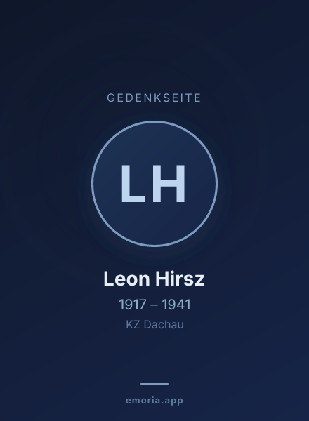 Gedenkportrait von Leon Hirsz