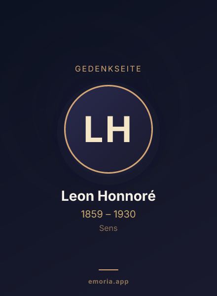 Gedenkportrait von Leon Honnoré