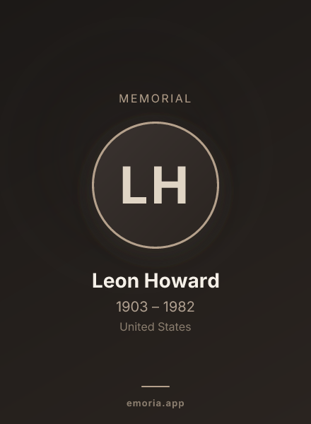 Memorial portrait of Leon Howard