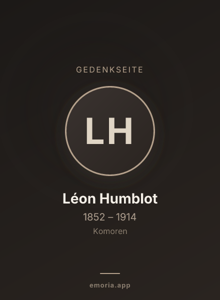 Gedenkportrait von Léon Humblot