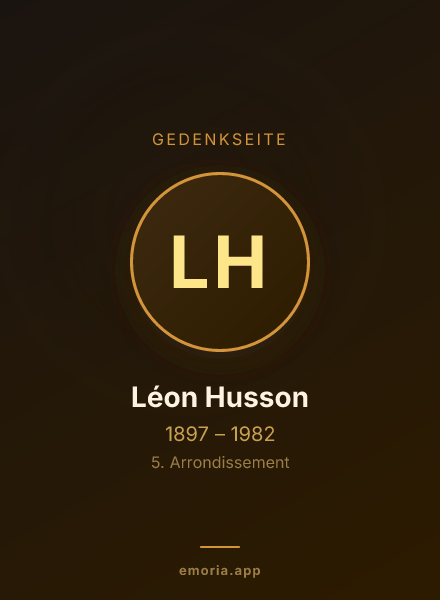 Gedenkportrait von Léon Husson