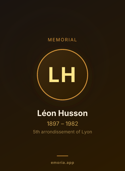 Memorial portrait of Léon Husson