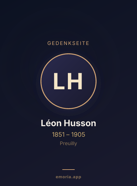 Gedenkportrait von Léon Husson