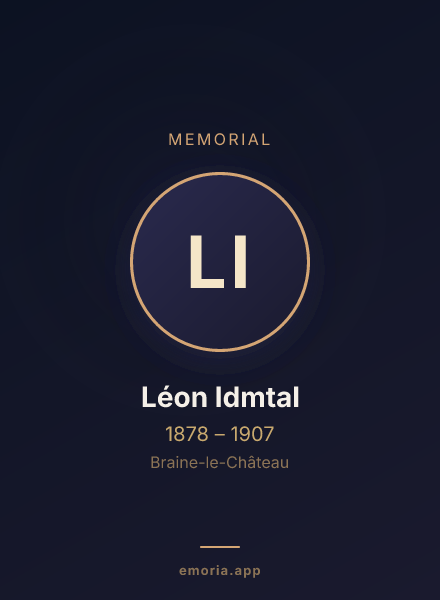 Memorial portrait of Léon Idmtal