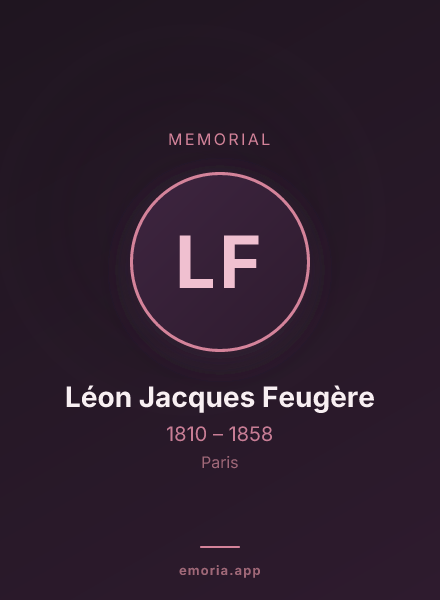 Memorial portrait of Léon Jacques Feugère