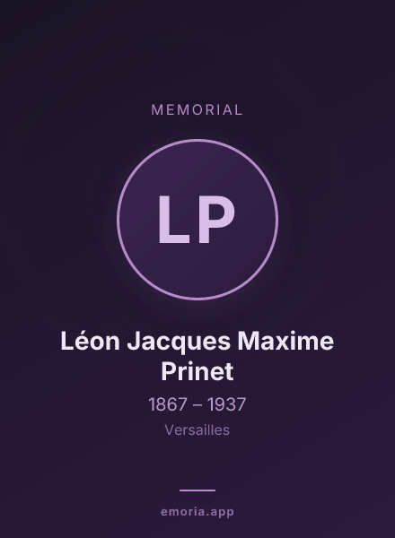 Memorial portrait of Léon Jacques Maxime Prinet