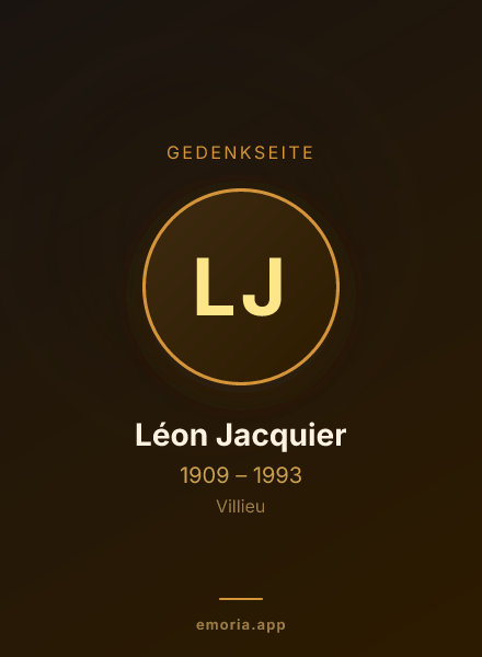 Gedenkportrait von Léon Jacquier