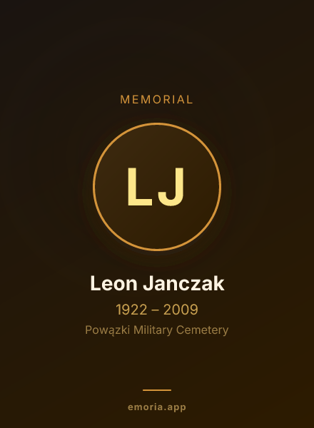 Memorial portrait of Leon Janczak